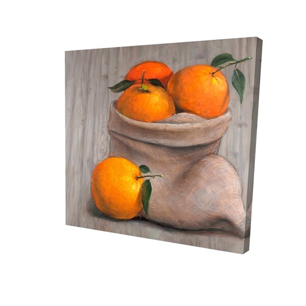 Begin Home Decor 32 x 32 in. Bag of Oranges-Print on Canvas - 2080-3232-GA63