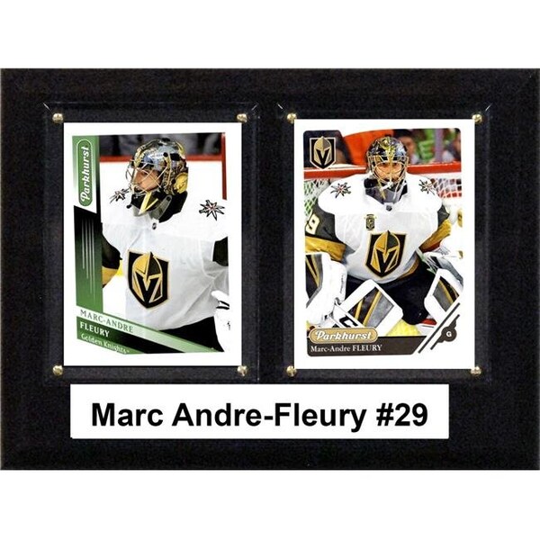 Williams & Son Saw & Supply C&I Collectables 68FLEURYLV 6 x 8 in. NHL Marc Andre-Fleury Las Vegas Golden Knights Two Card Plaque - 68FLEURYLV