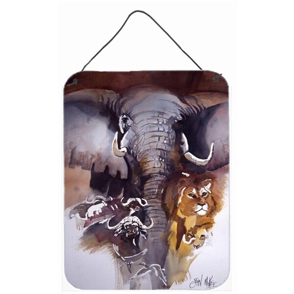 Carolines Treasures Elephant- Lions And More Wall and Door Hanging Prints - JMK1199DS1216