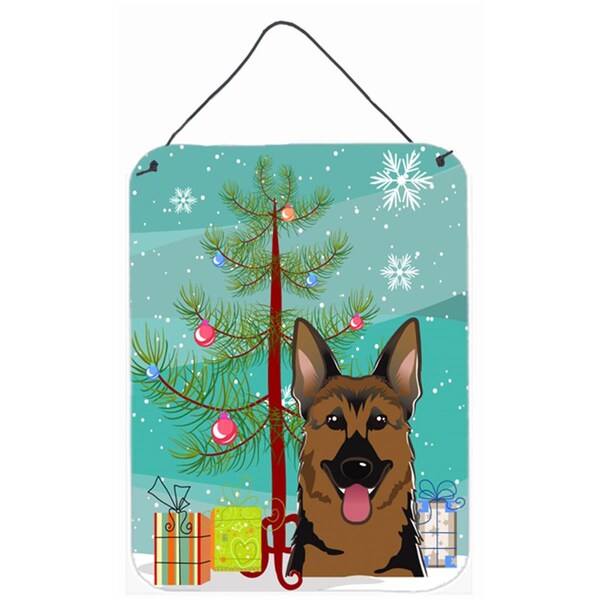 Jensendistributionservices Christmas Tree And German Shepherd Wall and Door Hanging Prints - MI2556675