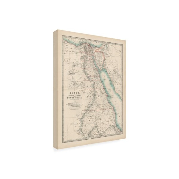 Trademark Fine Art Johnston 'Johnstons Map of Egypt' Canvas Art, 35x47 - WAG14999-C3547GG