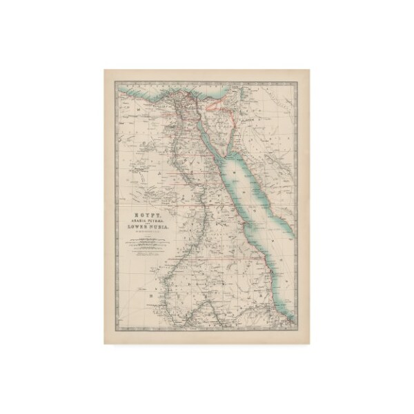 Trademark Fine Art Johnston 'Johnstons Map of Egypt' Canvas Art, 35x47 - WAG14999-C3547GG