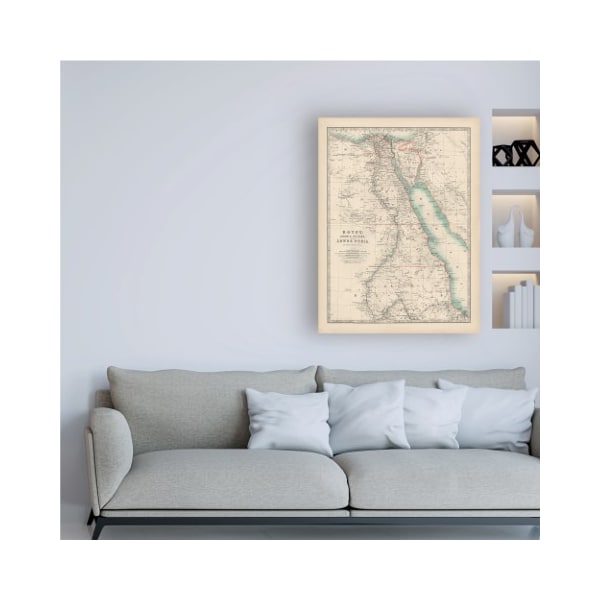Trademark Fine Art Johnston 'Johnstons Map of Egypt' Canvas Art, 35x47 - WAG14999-C3547GG
