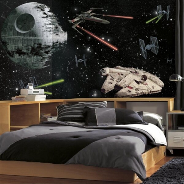 Comfortcorrect Star Wars Vehicles X - Large Chair Rail Prepasted Mural & Ultra Strippable- 6 x 10.5 ft. - CO28743