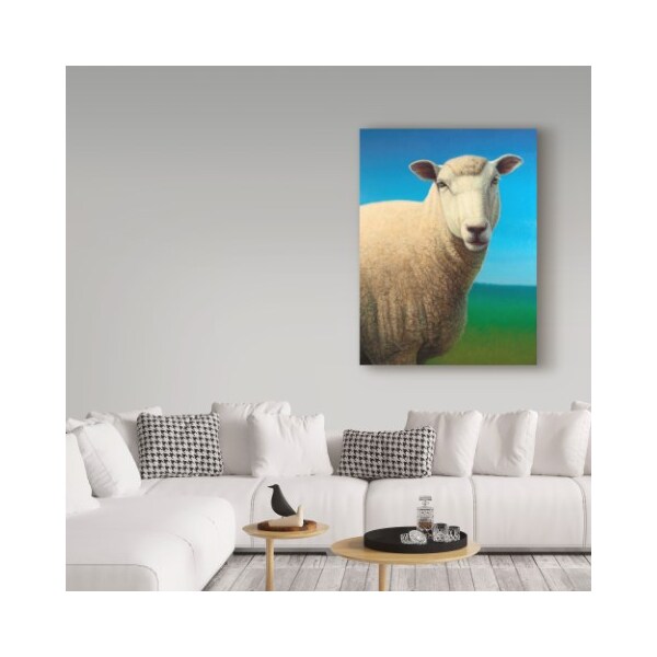 Trademark Fine Art James W. Johnson 'Sheep' Canvas Art, 35x47 - ALI36263-C3547GG