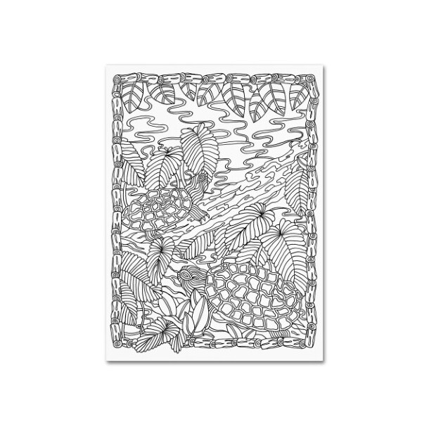 Trademark Fine Art Kathy G. Ahrens 'Slider Turtles' Canvas Art, 24x32 - ALI3523-C2432GG