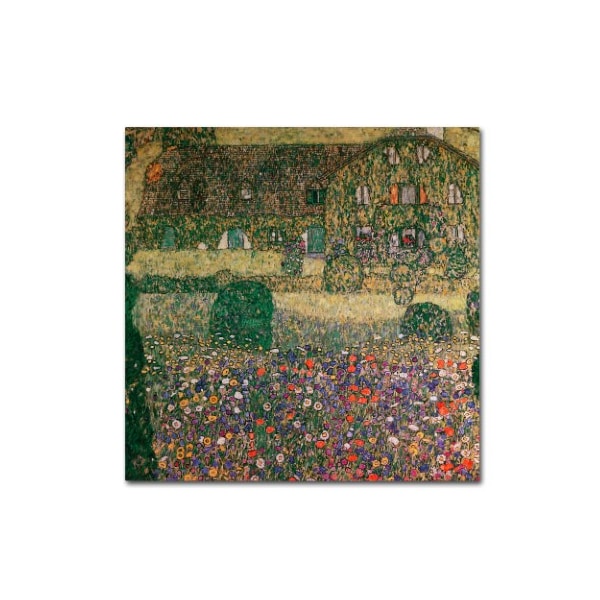 Trademark Fine Art Gustav Klimt 'Country House' Canvas Art, 35x35 - BL0423-C3535GG