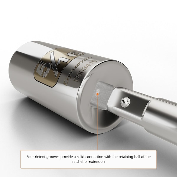 Dynamic Tools 1/4" Drive 12 Point SAE, 3/16" Standard Length, Chrome Socket - D003404