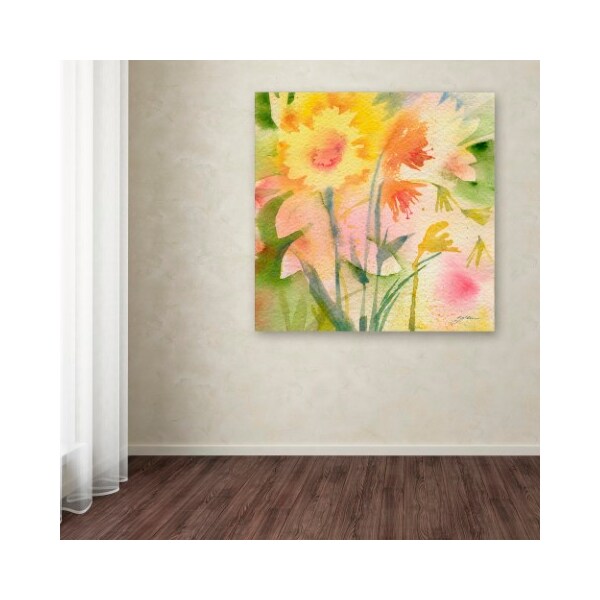 Trademark Fine Art Sheila Golden 'Garden Green Reflection' Canvas Art, 24x24 - SG088-C2424GG