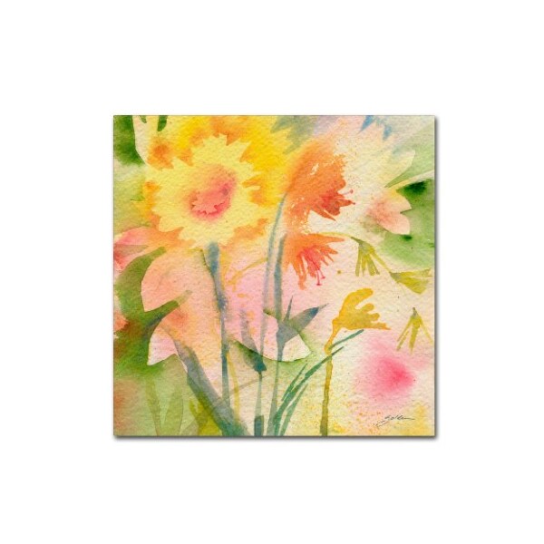 Trademark Fine Art Sheila Golden 'Garden Green Reflection' Canvas Art, 24x24 - SG088-C2424GG