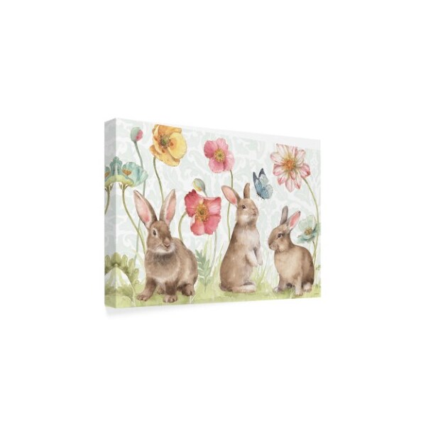 Trademark Fine Art Lisa Audit 'Spring Softies Bunnies I' Canvas Art, 16x24 - WAP05065-C1624GG