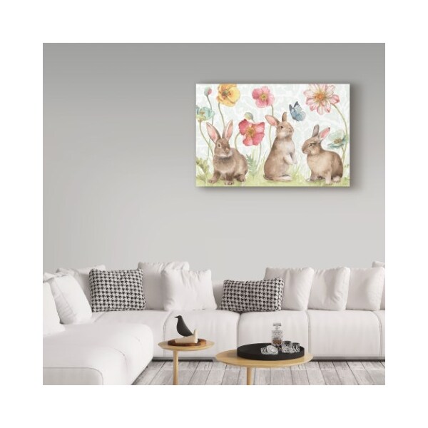 Trademark Fine Art Lisa Audit 'Spring Softies Bunnies I' Canvas Art, 16x24 - WAP05065-C1624GG