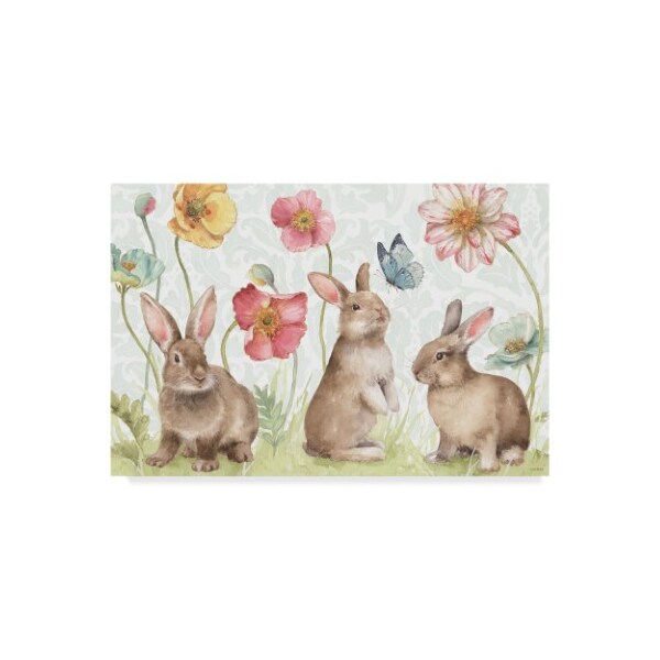 Trademark Fine Art Lisa Audit 'Spring Softies Bunnies I' Canvas Art, 16x24 - WAP05065-C1624GG