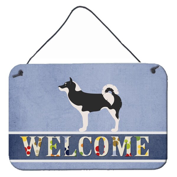 Carolines Treasures Greenland Dog Welcome Wall or Door Hanging Prints - BB8338DS812