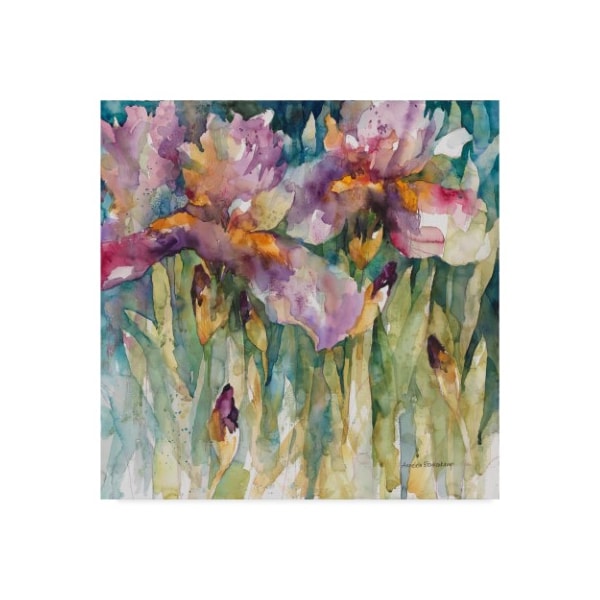 Trademark Fine Art Annelein Beukenkamp 'Siberian Iris Purple' Canvas Art, 18x18 - ALI38190-C1818GG