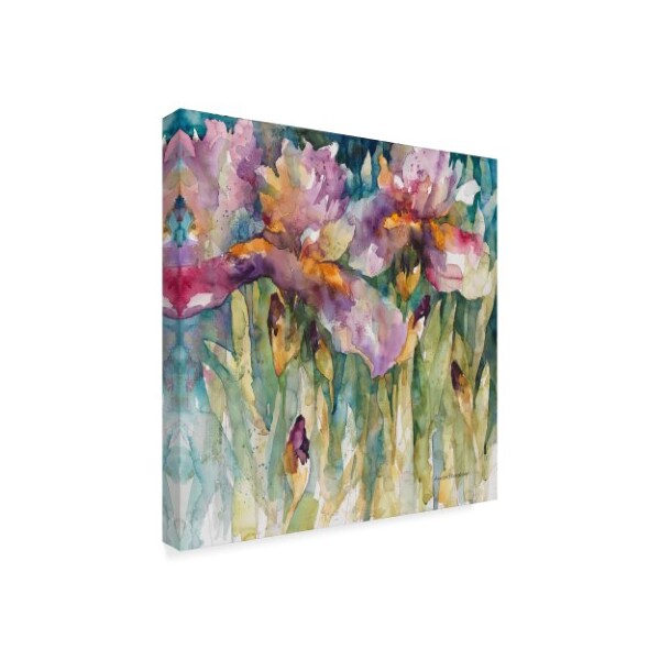 Trademark Fine Art Annelein Beukenkamp 'Siberian Iris Purple' Canvas Art, 18x18 - ALI38190-C1818GG