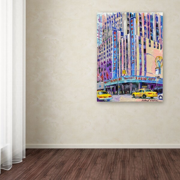 Trademark Fine Art Richard Wallich 'Radio City Music Hall' Canvas Art, 18x24 - ALI0350-C1824GG