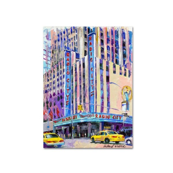Trademark Fine Art Richard Wallich 'Radio City Music Hall' Canvas Art, 18x24 - ALI0350-C1824GG
