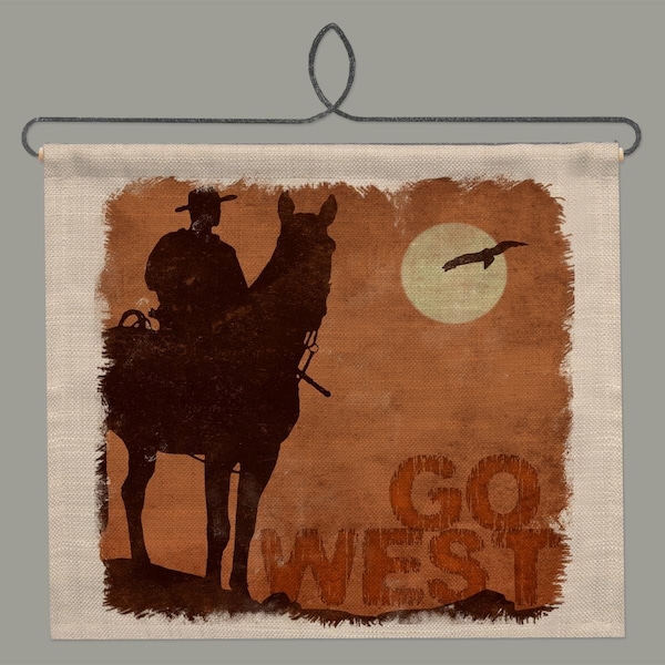 Heritage Lace Cowboy Country Wall Hanging PatternNatural - WH82NA-1202
