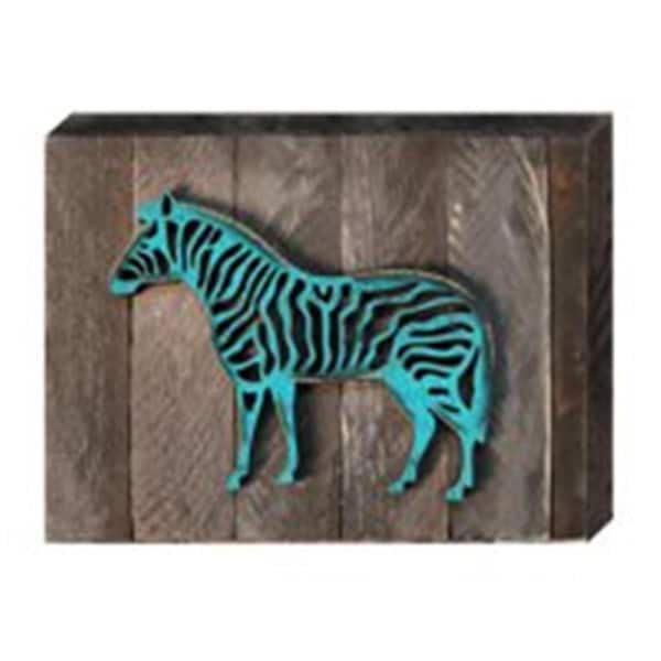 Designocracy Zebra Art on Board Wall Decor - 9823208