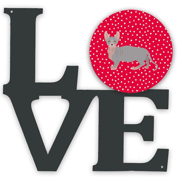 Carolines Treasures 11.5 x 11.75 in. Bambino No.1 Cat Love Metal Artwork Wall Decor - CK5560WALV