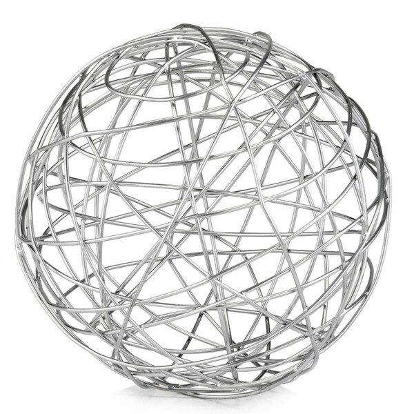 Homeroots 12 x 12 x 12 in. Silver Guita Extra Large Wire Sphere - 354742