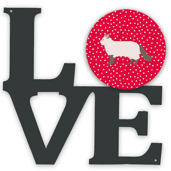 Carolines Treasures 11.5 x 11.75 in. American Curl No.2 Cat Love Metal Artwork Wall Decor - CK5547WALV
