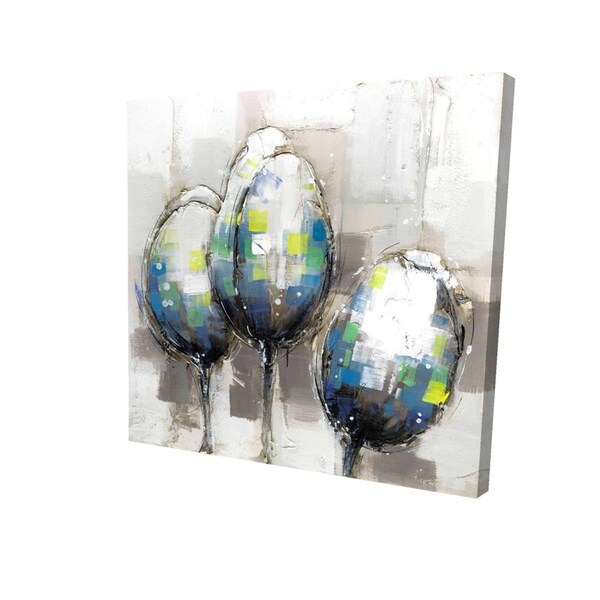 Fondo 16 x 16 in. Three Abstract Tulips-Print on Canvas - FO2791888