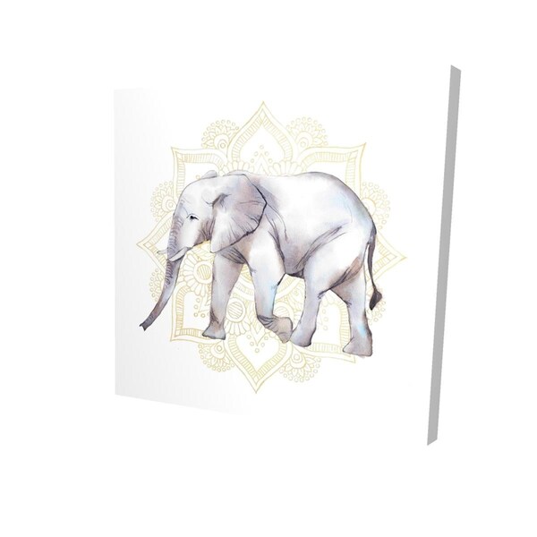 Fondo 16 x 16 in. Elephant on Mandalas-Print on Canvas - FO2790776