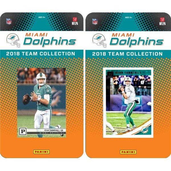 Williams & Son Saw & Supply C&I Collectables 2018DOLPHINSTSC NFL Miami Dolphins Licensed 2018 Panini & Donruss Team Set - 2018DOLPHINSTSC