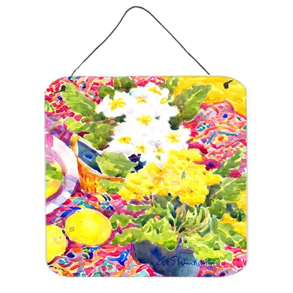 Micasa Flower Primroses Aluminium Metal Wall Or Door Hanging Prints - MI234942