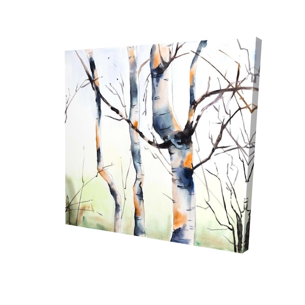 Fondo 16 x 16 in. Three Small Birch Trees-Print on Canvas - FO2778532