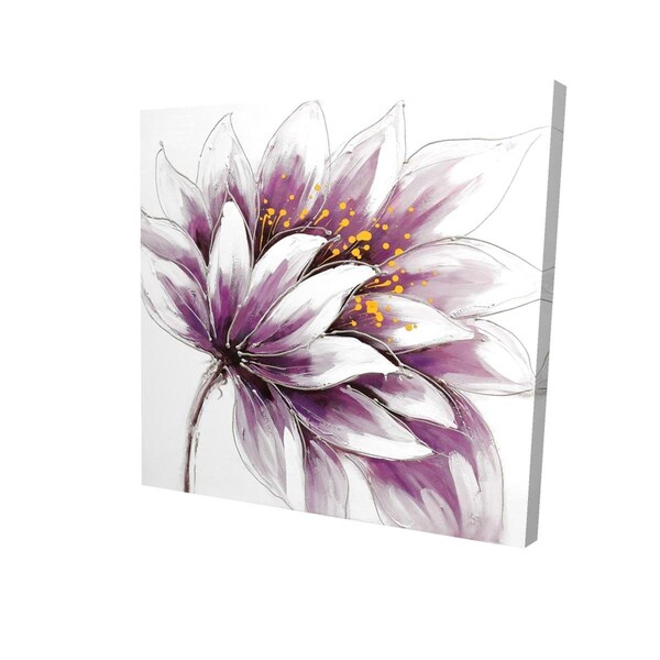 Fondo 16 x 16 in. Purple Flower-Print on Canvas - FO2790538