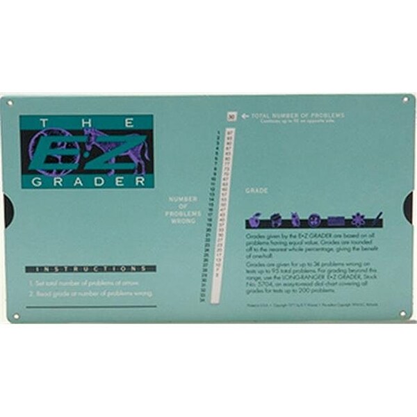 E-Z Grader E-Z Grader Ez-5703 E-Z Grader Rectangle Shaped-Score Up To 95 Questions - EZ-5703