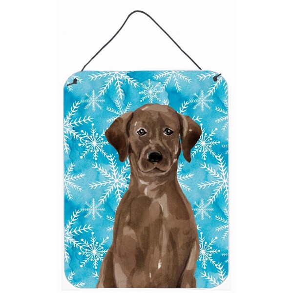 Carolines Treasures Chocolate Labrador Winter Wall or Door Hanging Prints - BB9435DS1216