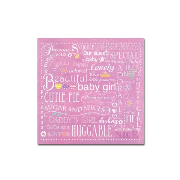 Trademark Fine Art Fiona Stokes-Gilbert 'Baby Girl' Canvas Art, 35x35 - ALI13692-C3535GG
