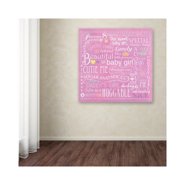 Trademark Fine Art Fiona Stokes-Gilbert 'Baby Girl' Canvas Art, 35x35 - ALI13692-C3535GG