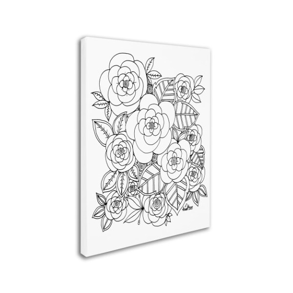 Trademark Fine Art KCDoodleArt 'Flower Design 2' Canvas Art, 35x47 - ALI3590-C3547GG