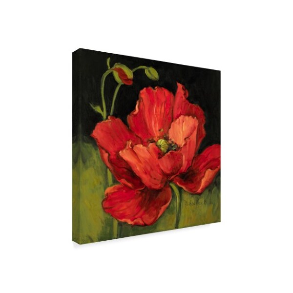 Trademark Fine Art Barbara Mock ' Poppy Blossom' Canvas Art, 18x18 - ALI39104-C1818GG