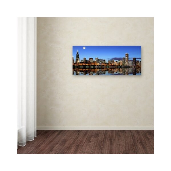 Trademark Fine Art Yakov Agani 'Chicago IL' Canvas Art, 16x32 - MA046-C1632GG