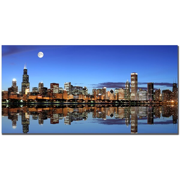 Trademark Fine Art Yakov Agani 'Chicago IL' Canvas Art, 16x32 - MA046-C1632GG