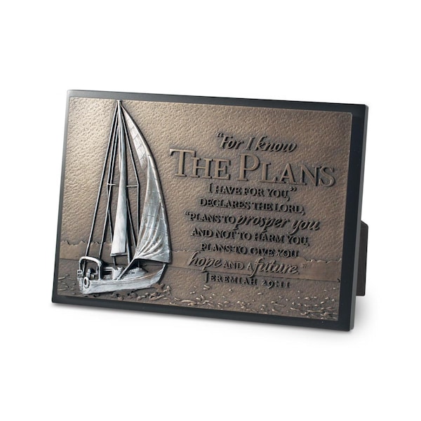 Lighthouse Christian Products Small Plaque - Moments of Faith-Sailboat - No. 20761 - 89347