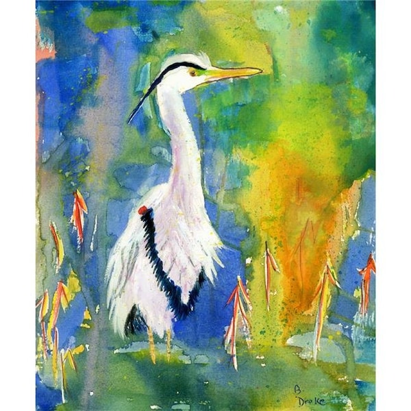 Betsy Drake Betsy Drake TP329 24 x 30 in. D&Bs Blue Heron Outdoor Wall Hanging - TP329