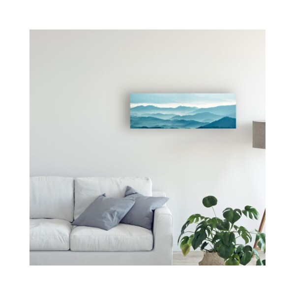 Trademark Fine Art James Mcloughlin 'Misty Mountains X' Canvas Art, 10x32 - WAG10099-C1032GG