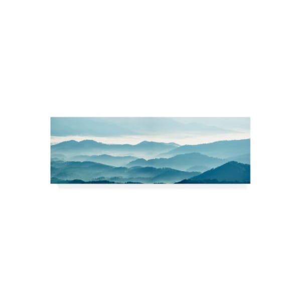 Trademark Fine Art James Mcloughlin 'Misty Mountains X' Canvas Art, 10x32 - WAG10099-C1032GG