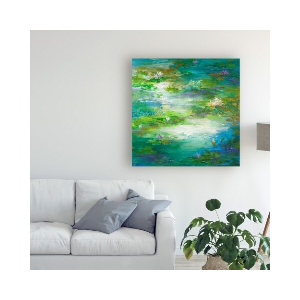 Trademark Fine Art Sheila Finch 'Water Lily Pond 2' Canvas Art, 24x24 - WAG13373-C2424GG