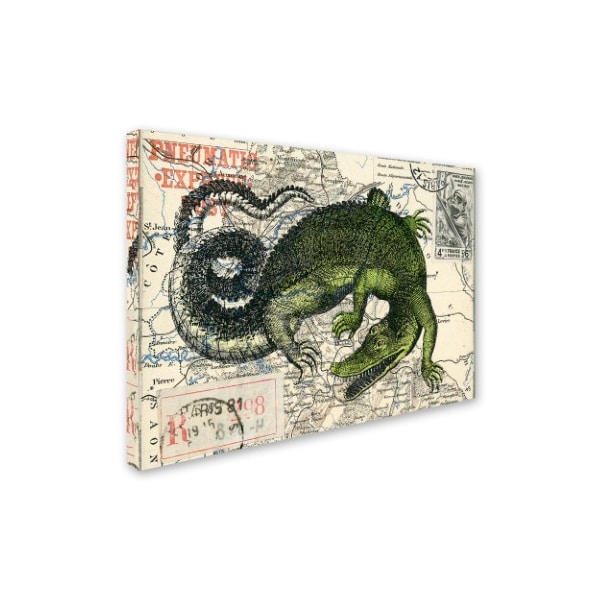 Trademark Fine Art Nick Bantock 'Croc Map' Canvas Art, 14x19 - ALI2181-C1419GG