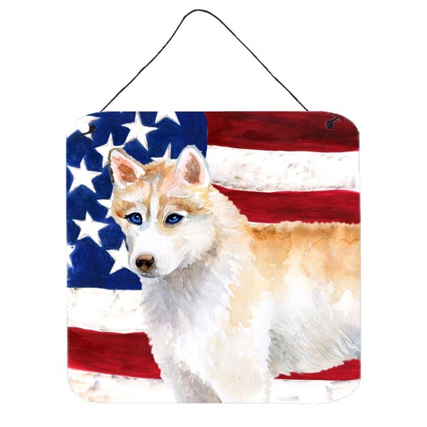 Carolines Treasures Siberian Husky Patriotic Wall or Door Hanging Prints - BB9655DS66