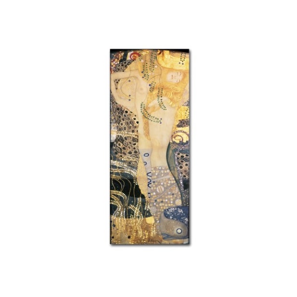 Trademark Fine Art Gustav Klimt 'Water Serpents' Canvas Art, 20x47 - BL0421-C2047GG