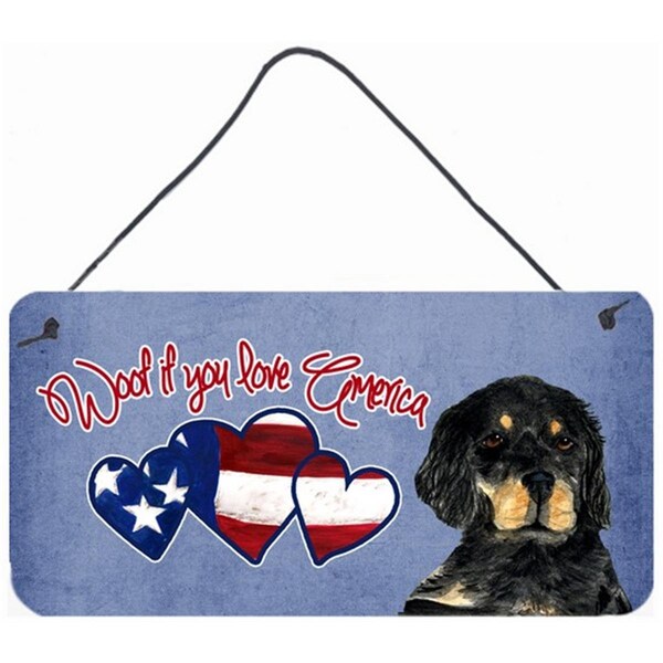 Carolines Treasures Woof If You Love America Gordon Setter Wall and Door Hanging Prints - SS5026DS612